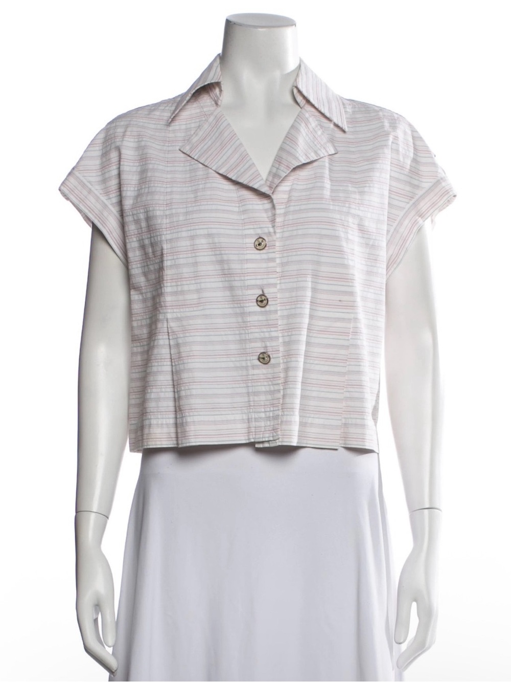 Chanel 2008 Vintage Button Up Blouse Shirt Top Size 38